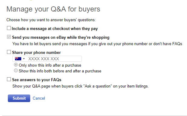 ebay can't send message to buyer