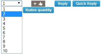 Kudos - select quantity