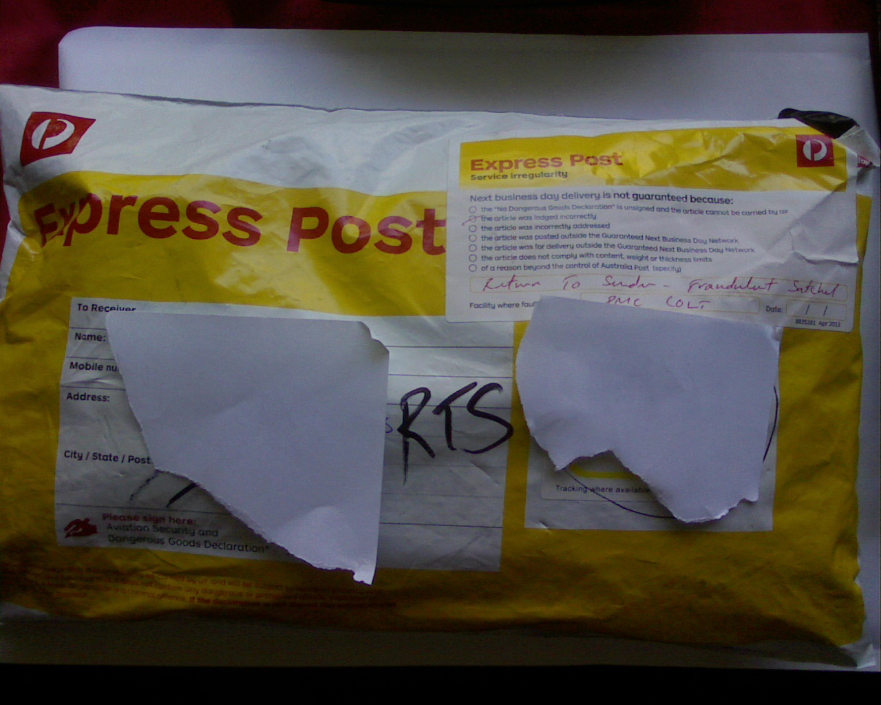 not for sale Australia express Post 