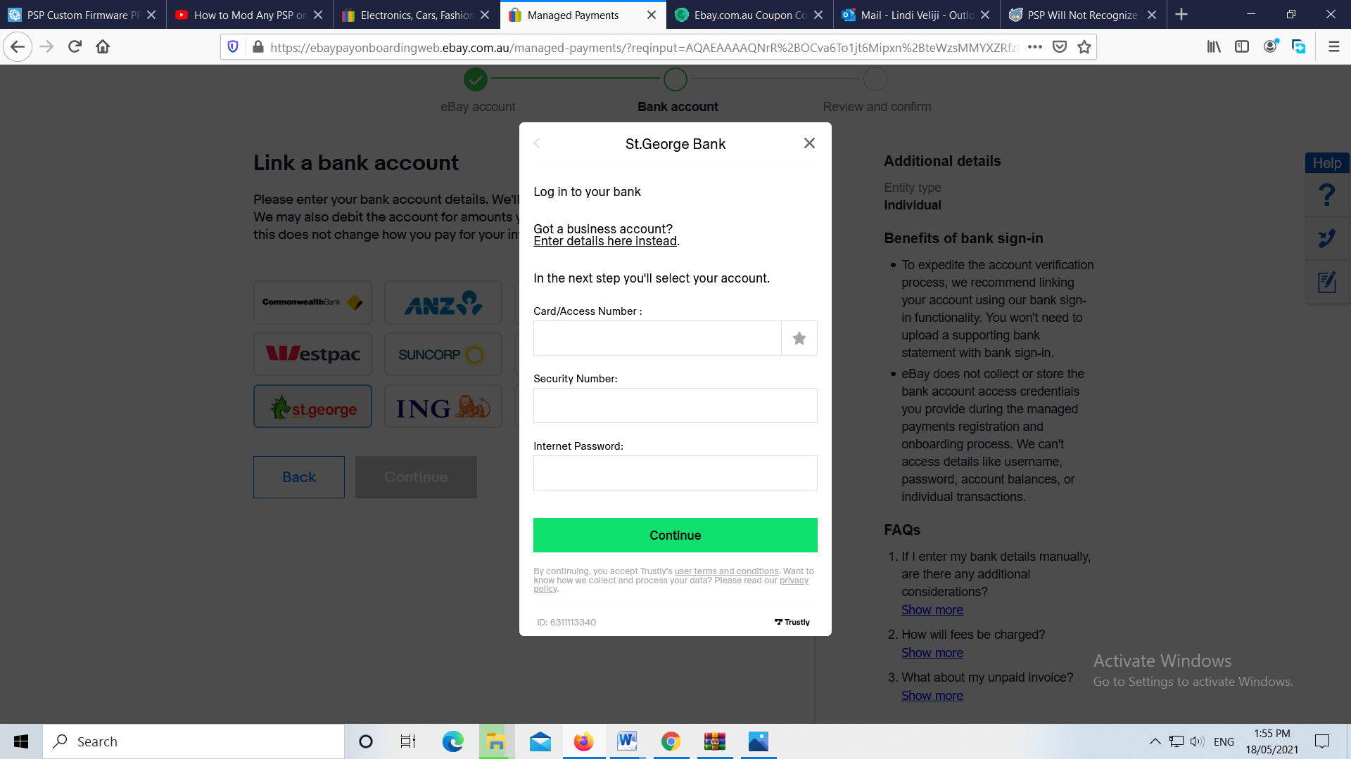 Ebay Managed Payment And Password Bank Details Page 5 The EBay   114981iAB957109D033DD1D