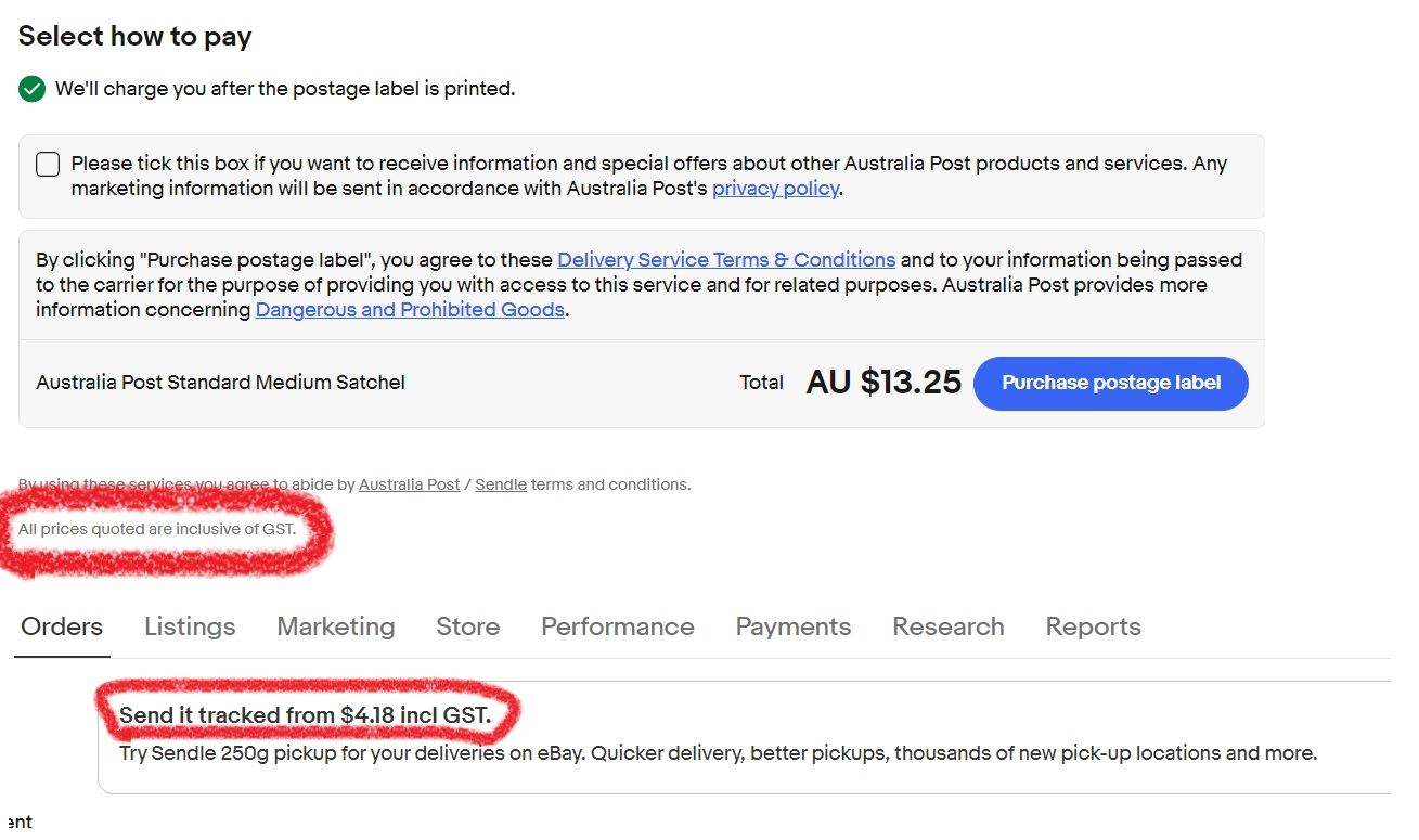 Seller cannot claim GST on Postage Charges as deem... The eBay Community