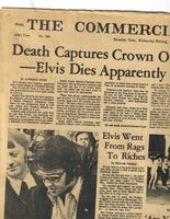 Elvis Presley's death reported