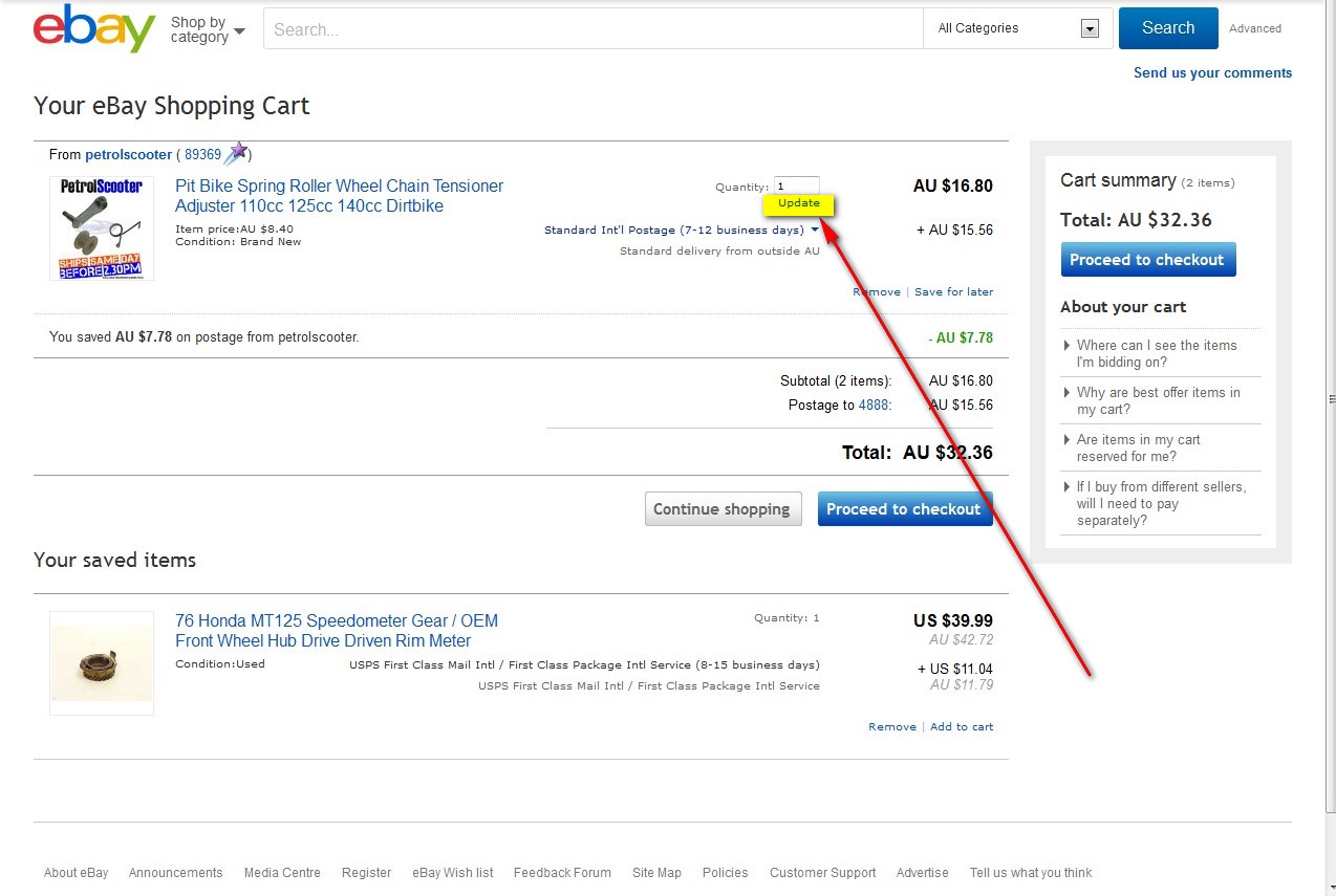 Hi! How can I delete the item in my shopping cart? - The