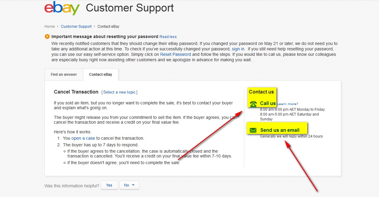 how do i talk to customer service at ebay