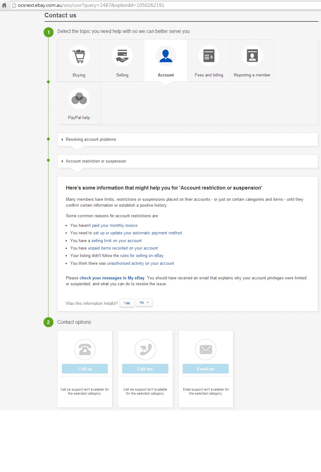 can ebay suspend your account