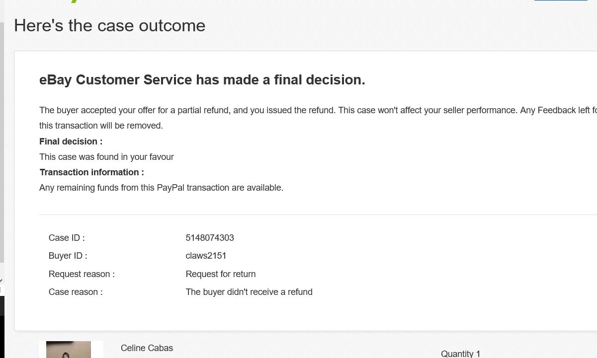 Partial refund was paid to seller twice (system er... The eBay Community