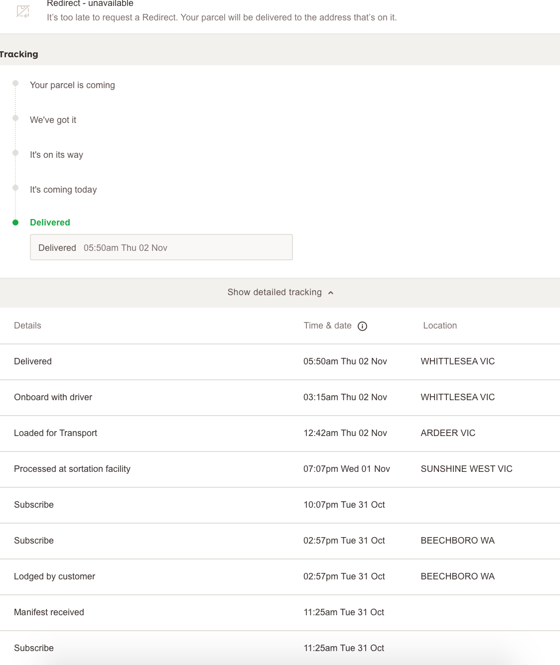 AP's new tracking page The eBay Community
